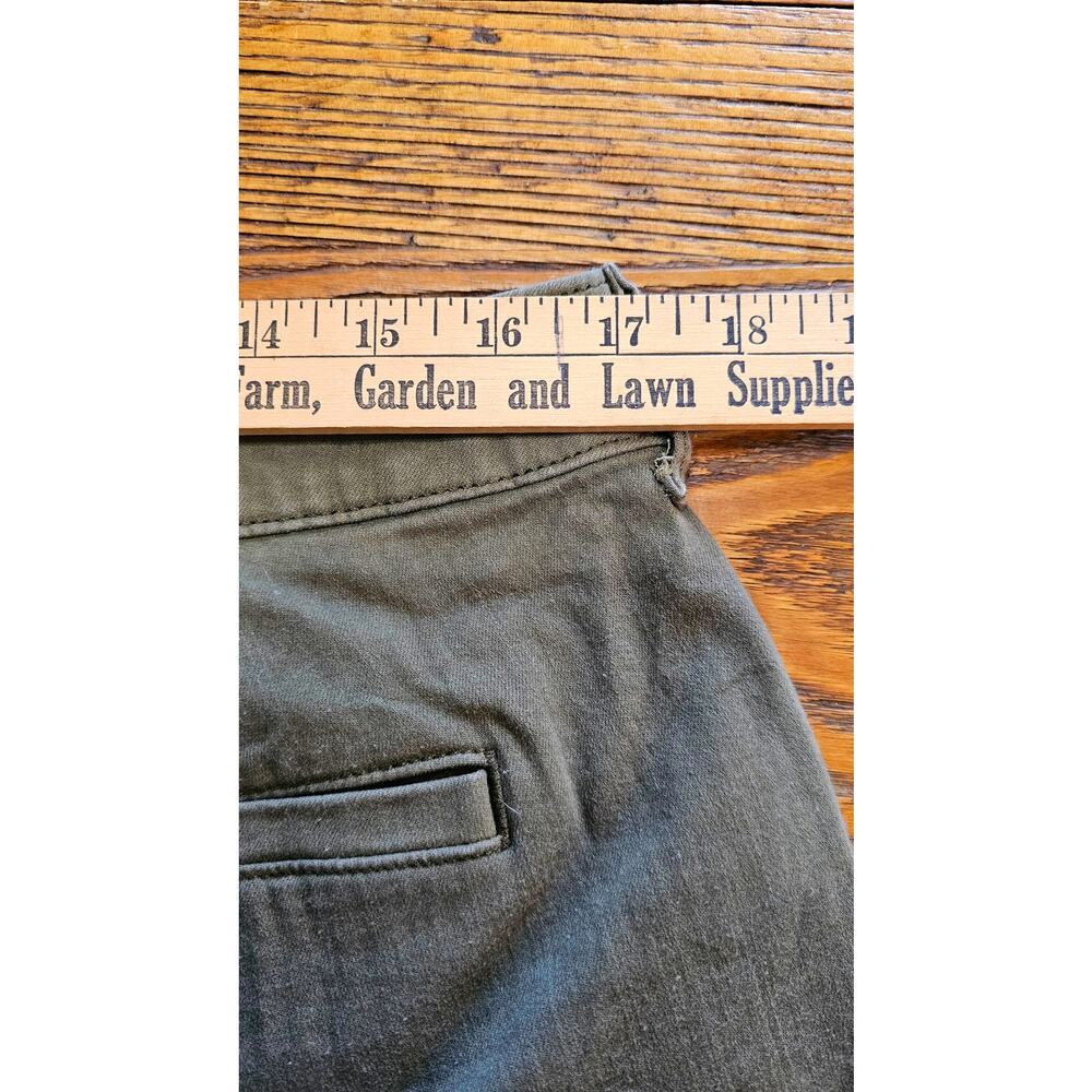 Simply Vera Wang Mid Rise Shorts Denim Bottoms Womens Plus Size 16 Olive Green - Picture 5 of 8